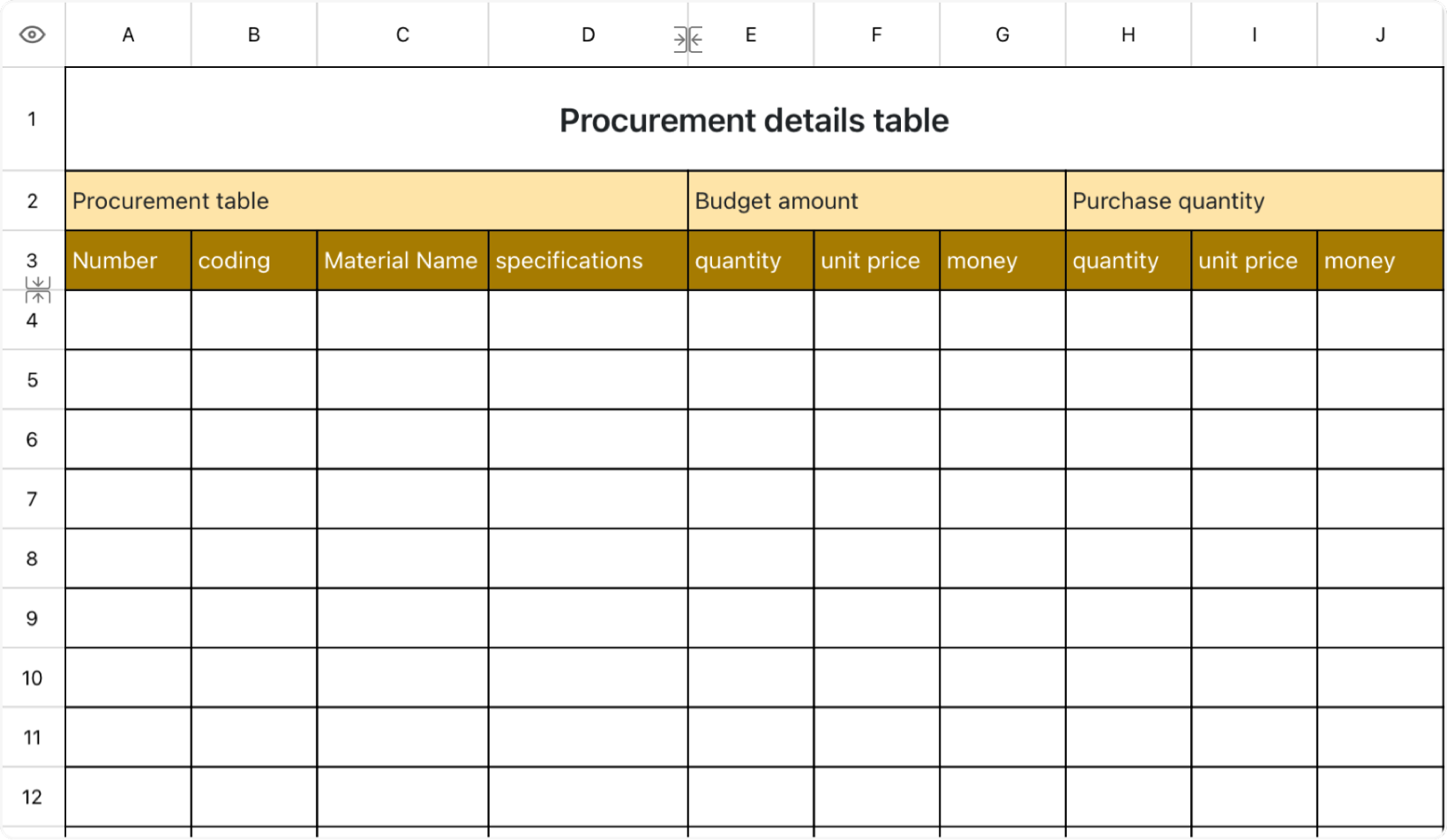 Purchase schedule 1